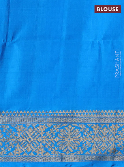 Ikat soft silk saree mango yellow and cs blue with allover ikat weaves and zari woven border