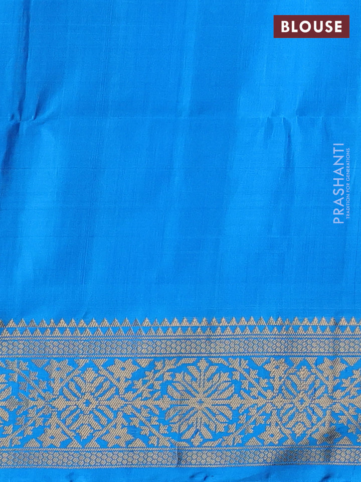 Ikat soft silk saree mango yellow and cs blue with allover ikat weaves and zari woven border