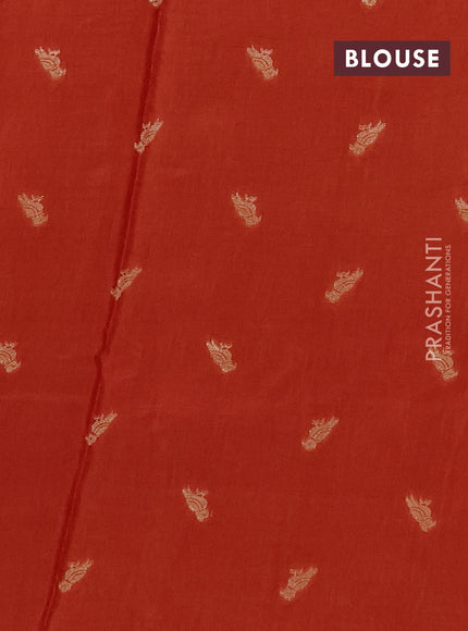 Semi mysore silk saree pink and red with allover zari checks & buttas and zari woven border