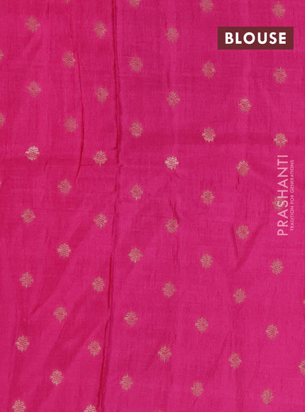 Semi mysore silk saree lotus pink and pink with allover zari checks & buttas and rettapet zari woven border