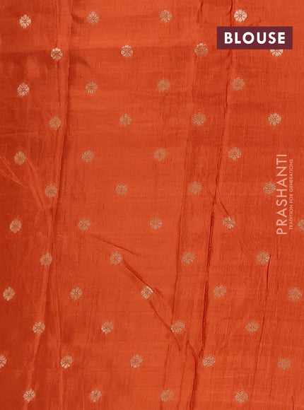 Semi mysore silk saree pink and orange with allover zari checks & buttas and rettapet zari woven border