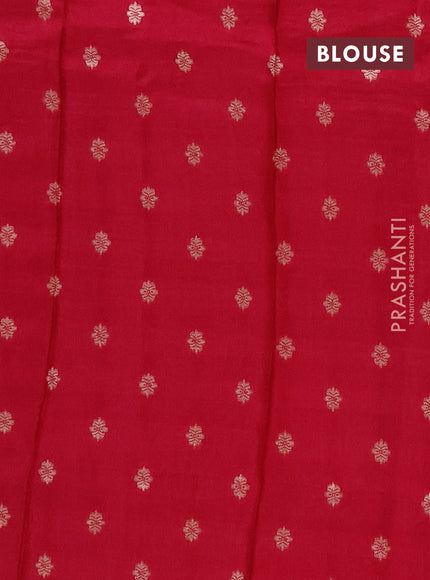 Semi mysore silk saree light pink and pink with allover zari checks & buttas and zari woven border