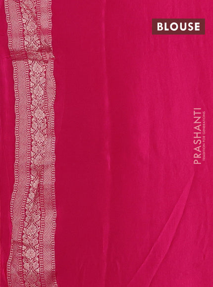 Banarasi silk saree pink with allover thread & zari woven buttas and long zari woven border