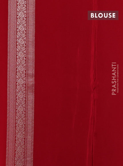 Banarasi silk saree red with allover thread & zari woven buttas and long zari woven border