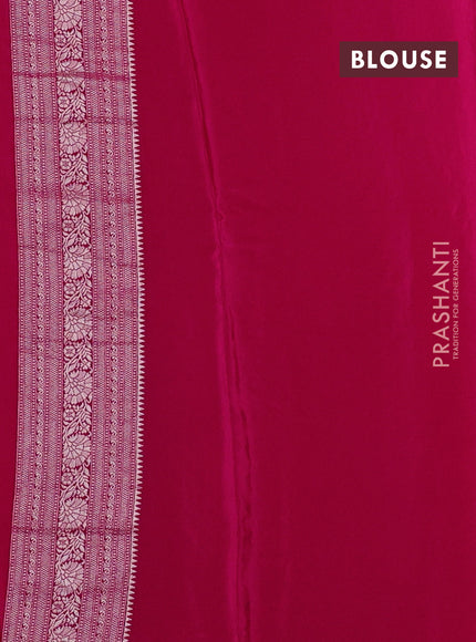 Banarasi silk saree pink with allover thread & zari woven buttas and zari woven border