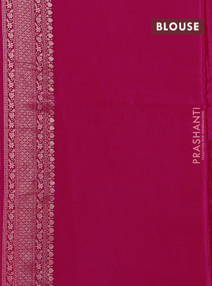 Banarasi silk saree pink with allover thread & zari woven buttas and zari woven border
