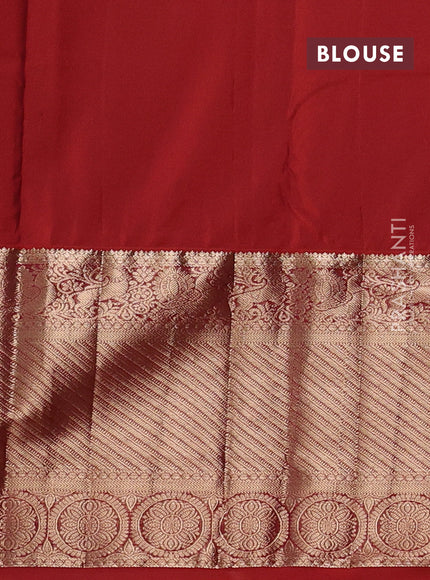 Bangalori silk saree deep maroon and red with zari woven buttas and long zari woven border