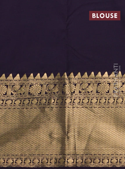 Bangalori silk saree teal green and jamun shade with allover zari woven buttas and long zari woven border