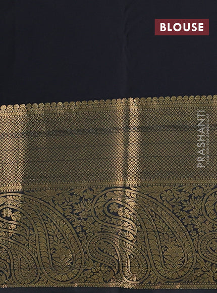 Bangalori silk saree pastel green and green with zari woven buttas and long zari woven border