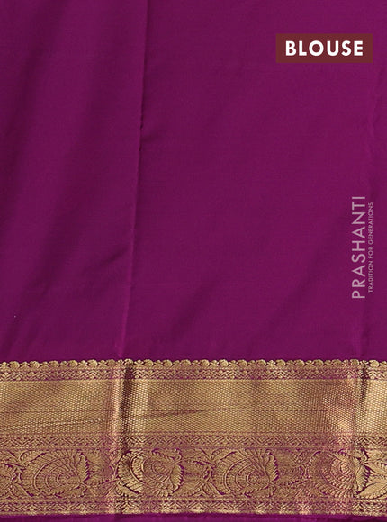 Bangalori silk saree navy blue and pink with zari woven buttas and zari woven border