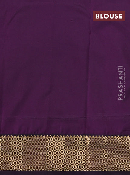 Bangalori silk saree lavender and purple with zari woven buttas and zari woven border