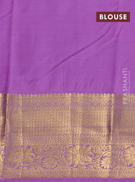 Bangalori silk saree purple and lavender with zari woven buttas and zari woven border