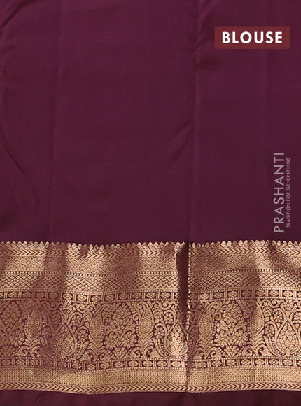 Bangalori silk saree sandal and maroon with zari woven buttas and zari woven border