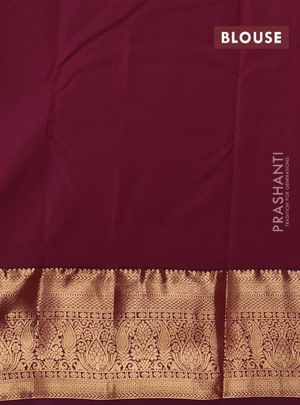 Bangalori silk saree mustard yellow and wine shade with allover zari woven buttas and zari woven border