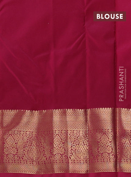 Bangalori silk saree pastel lavender and pink with zari woven buttas and zari woven border