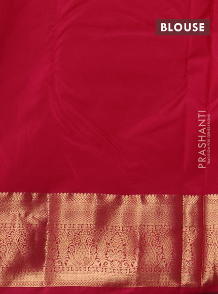 Bangalori silk saree pastel pink and pink with zari woven buttas and zari woven border