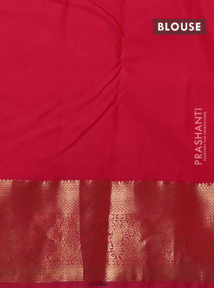 Bangalori silk saree pastel pink and pink with zari woven buttas and zari woven border