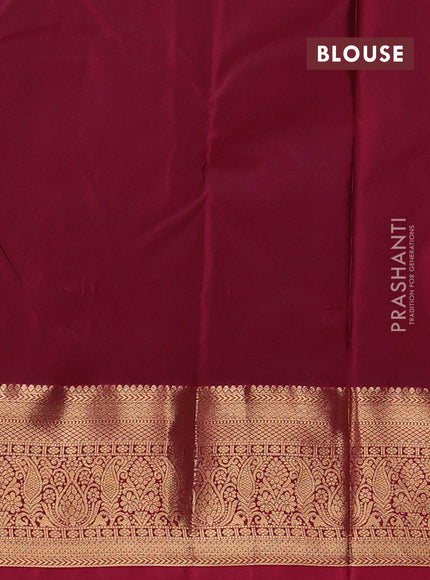 Bangalori silk saree sandal and pink with zari woven buttas and zari woven border