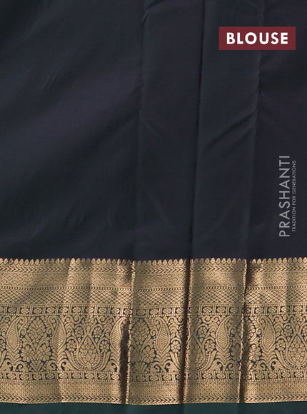 Bangalori silk saree maroon and green with zari woven buttas and zari woven border