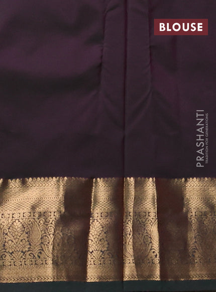 Bangalori silk saree red and green with zari woven buttas and zari woven border