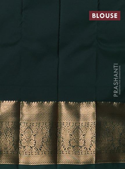 Bangalori silk saree light green and green with zari woven buttas and zari woven border