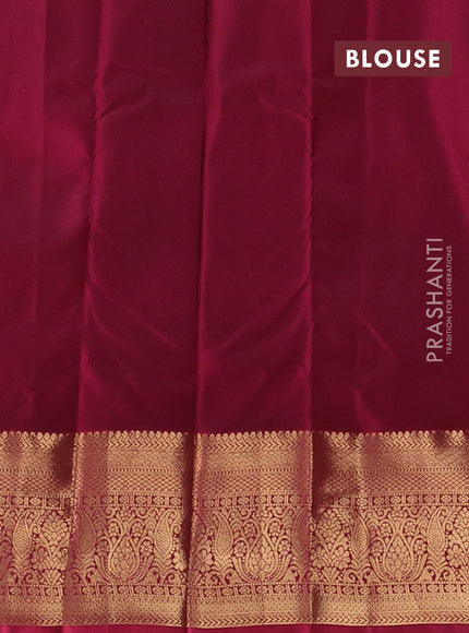 Bangalori silk saree sandal and pink with allover zari woven buttas and zari woven border