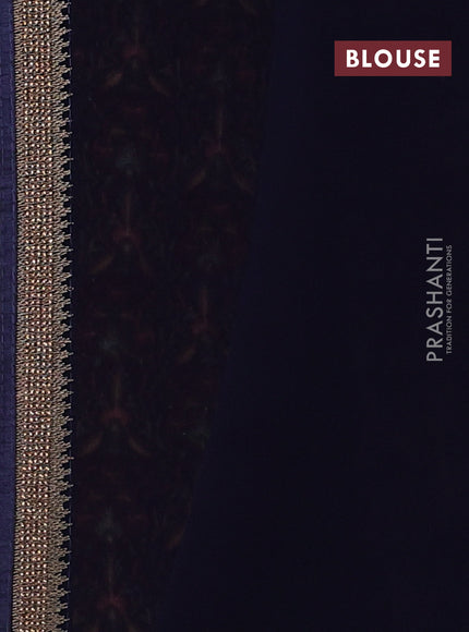 Georgette saree navy blue with allover embroidery & stone work