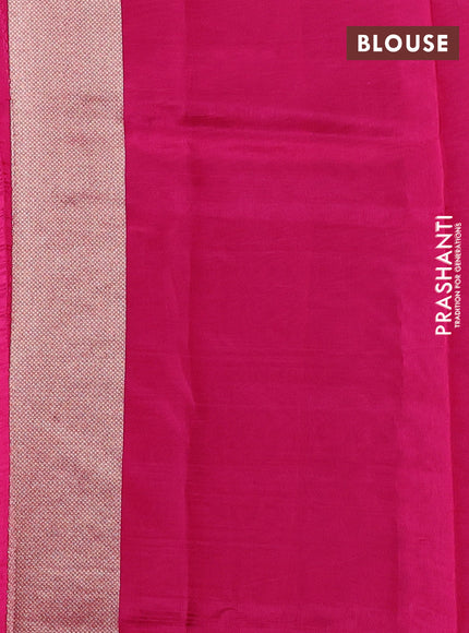 Kosa jamdhani silk saree wine shade and pink with allover thread & zari woven buttas and zari woven border