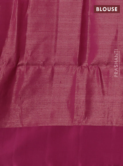 Pure soft silk saree yellow and mauve pink with allover zari woven brocade weaves and simple border