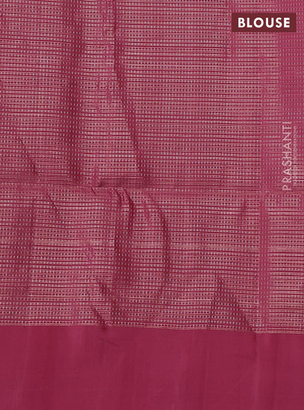 Pure soft silk saree grey and peach shade with allover zari woven brocade weaves and simple border