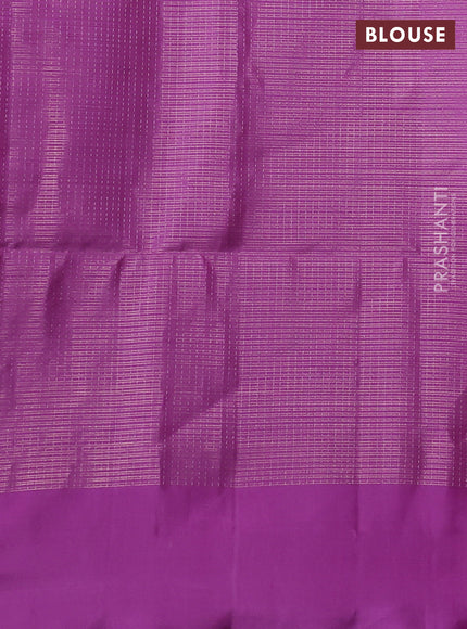 Pure soft silk saree pista green and lotus pink with allover zari woven brocade weaves and simple border