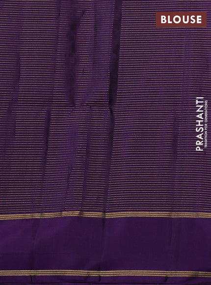 Pure soft silk saree pastel purple and violet with allover zari checks & buttas and rettapet zari woven border