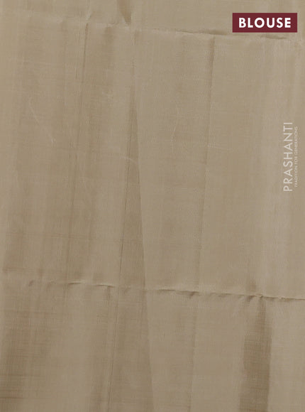 Pure soft silk saree mild peach pink and beige with allover thread & zari woven brocade weaves and woven border