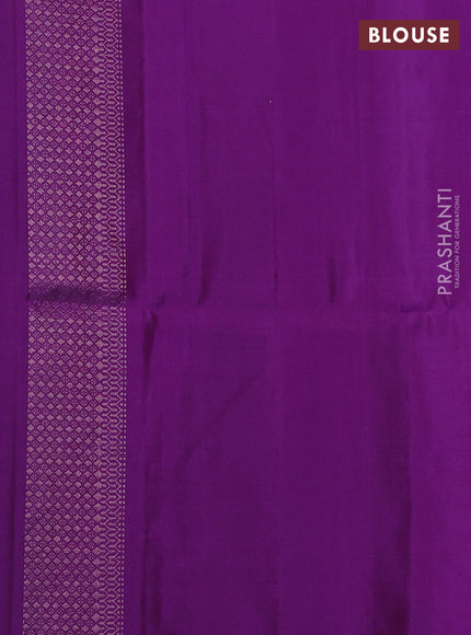 Pure soft silk saree pastel pink and purple with allover zari woven brocade weaves and zari woven border