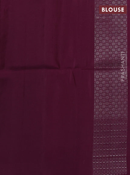Pure soft silk saree rust shade and wine shade with allover silver zari woven brocade weaves and zari woven border