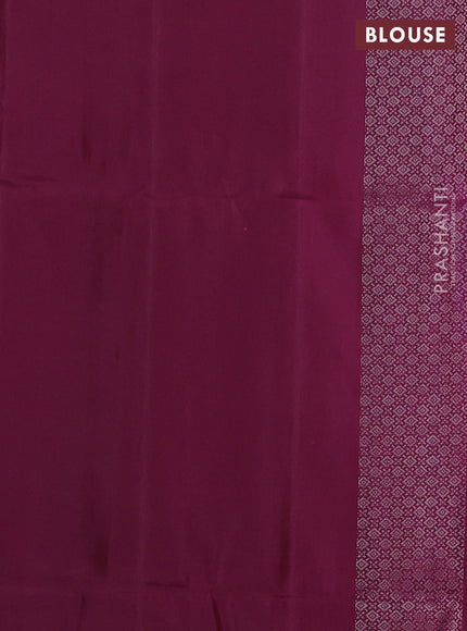 Pure soft silk saree onion pink and wine shade with allover silver zari woven brocade weaves and zari woven border
