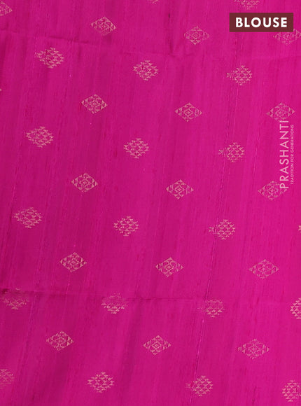 Pure soft silk saree blue and pink with allover thread weaves in borderless style