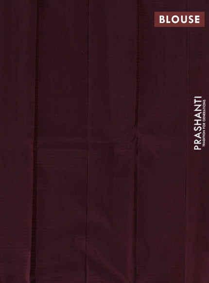 Pure soft silk saree rust shade and coffee brown with allover zari weaves & buttas and simple border