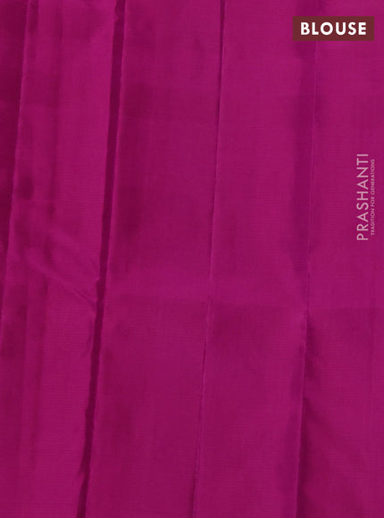 Pure soft silk saree purple and pink with allover zari weaves & buttas and simple border