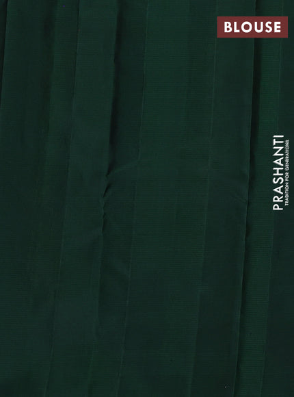 Pure soft silk saree mehendi green and green with allover zari weaves & buttas and simple border
