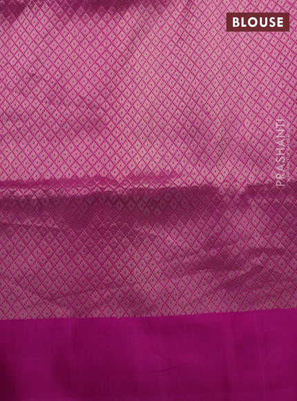 Banarasi katan silk saree peach pink and purple shade with allover zari weaves and zari woven border