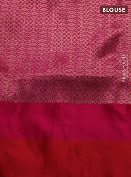 Banarasi katan silk saree purple and pink red with allover zari weaves and zari woven border