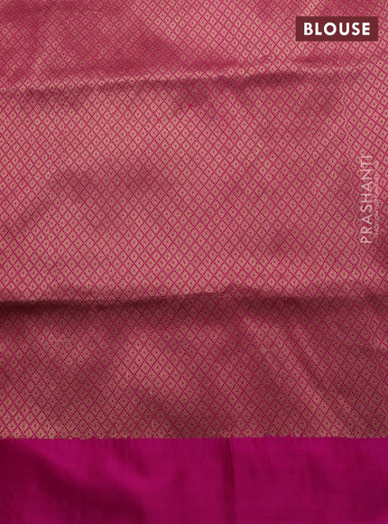 Banarasi katan silk saree violet and pink with allover zari weaves and zari woven border