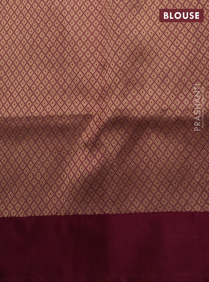 Banarasi katan silk saree pink and wine shade with allover zari weaves and zari woven border