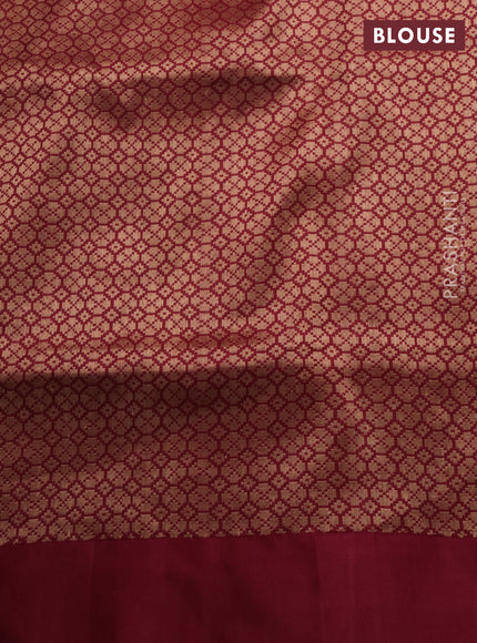 Banarasi katan silk saree red and maroon with allover zari woven floral weaves and zari woven border
