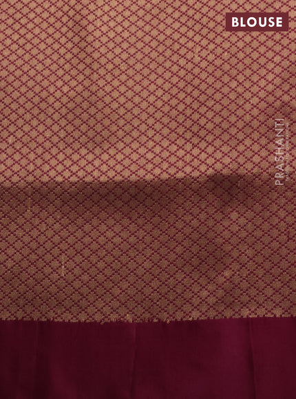 Banarasi katan silk saree red and wine shade with allover zari woven floral weaves and zari woven border