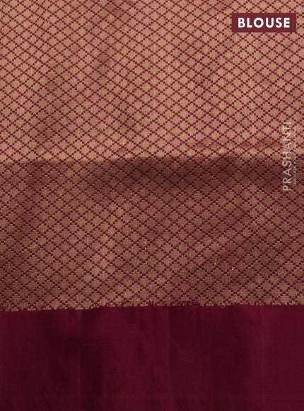 Banarasi katan silk saree magenta pink and purple with allover zari woven floral weaves and zari woven border