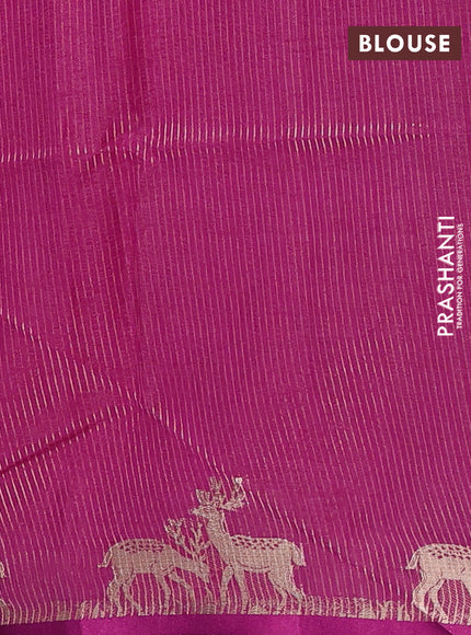 Semi dupion saree light pink and magenta pink with allover thread woven bandhani buttas and zari woven butta border