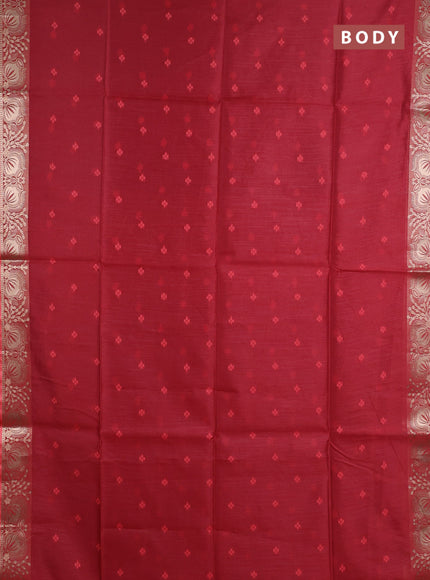 Semi dupion saree maroon and pastel maroon with allover thread woven bandhani buttas and zari woven border