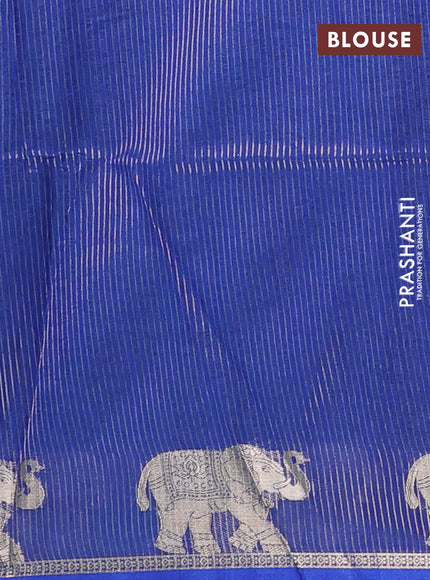 Semi dupion saree teal green and blue with allover thread woven bandhani buttas and zari woven butta border